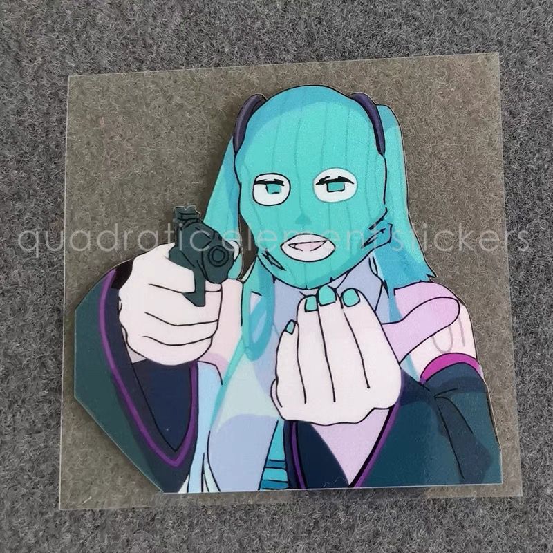 Electronic Gift - Adesivo de Moto Miku à Prova